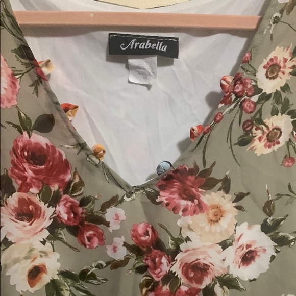 Green Dolman Sleeve Ruffled Blouse - Picture 2 of 3